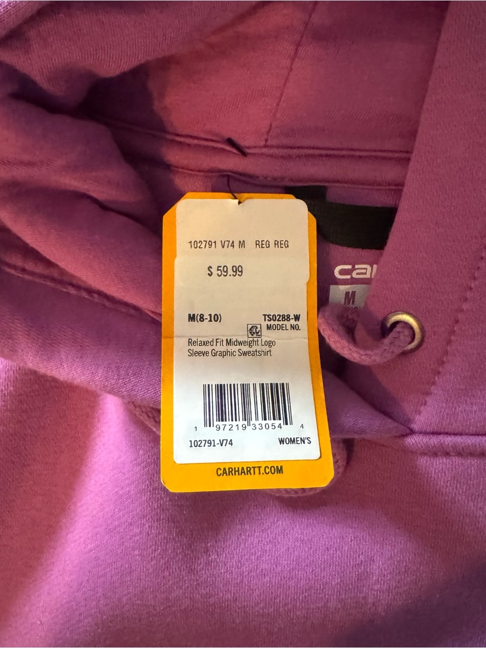 NWT medium Women's Carhartt Graphic Sleeve Pullover Sweatshirt - Picture 4 of 4